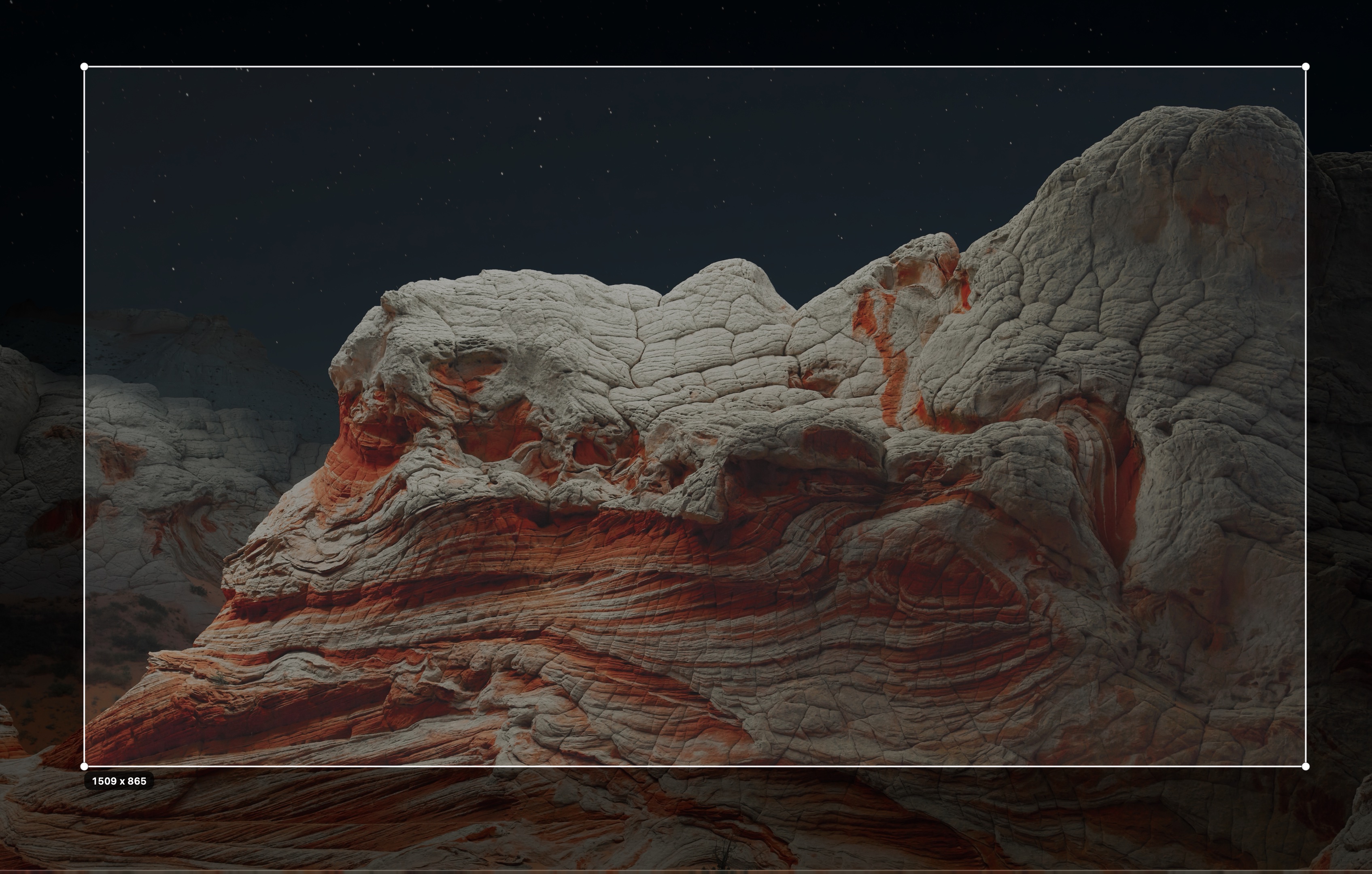 Moonshot area selection on the Mac desktop